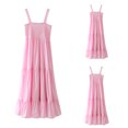 thumbnail image 2 of Fridja Robe Maxi pour Femmes Décontractée Boho Florale Manches Courtes à Volants Robe de Plage, 2 of 8