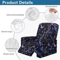 thumbnail image 5 of Xoenoiee Butterfly Music Note Pattern Recliner Slipcover Lazyboy Recliner Chair Cover 4 Piece Stretch Recliner Couch Covers Small Reclining Cover with Pockets Furniture Protector, 5 of 7
