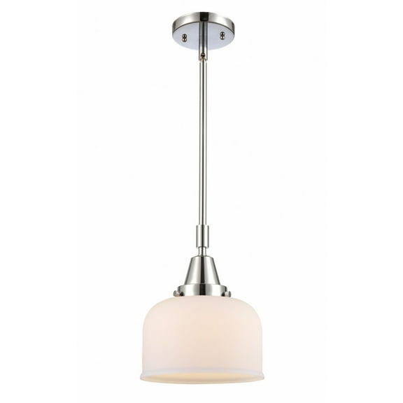 447-1S-PC-G71 Innovations Lighting Bell - 1 Light Stem Hung Mini Pendant In Industrial Style-11.13 Inches Tall and 8 Inches Wide-Polished Chrome