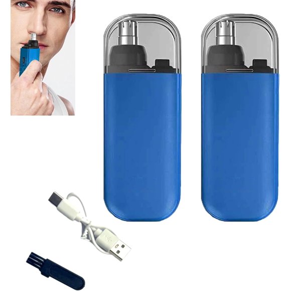 Criteriont.Cr01 Recortador de Nariz, Recortador de Vello de Nariz Portátil, Recortador de Nariz Gelmalls, Vello Facial de Ceja de Oreja, Cable de Datos Recargable Impermeable con Tapa Protectora contr