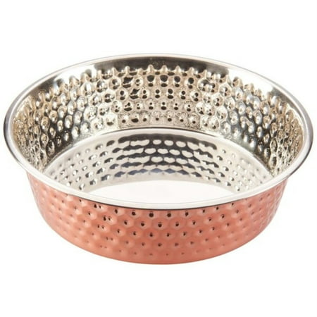 UPC: 0077234585641 | Spot Honeycomb Non Skid Stainless Steel Dog Bowl  Hammered Exterior  Copper  1 Each/2 qt
