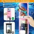 thumbnail image 6 of Double Space Waterproof Phone Pouch [2-Pack], Takfox Dual Large Cellphone Dry Bag Case for Samsung Galaxy S23 Ultra S22 S21 A14 A13 A03S A15 iPhone 14 Pro Max 13 XR Fit All Phones Up to 7"-Black/Pink, 6 of 10