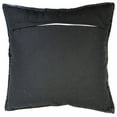 thumbnail image 3 of Natural Geo Maroon/Black Voguish Leather Geometric Pillow, 16" X 16", 3 of 4