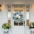 thumbnail image 6 of Artificial Wreath Front Door Wreath Garland 17.72inch Floral Summer Wreaths Flower Wreaths for Wedding Farmhouse Indoors Living Room Garden blue, 6 of 8