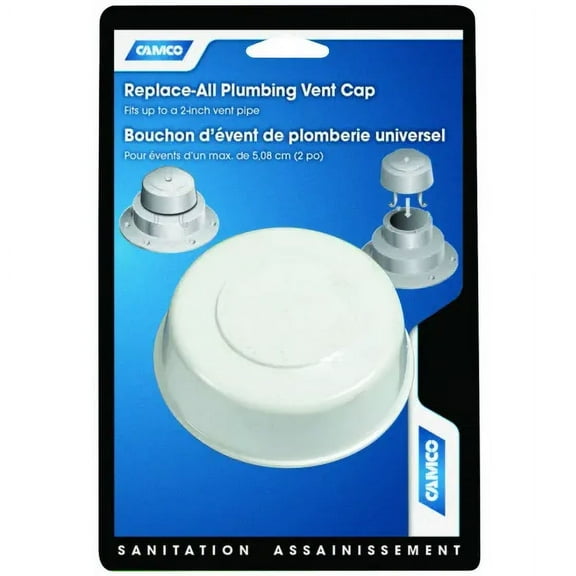 Camco 40034 White Rv Plumb Vent Cap, Each