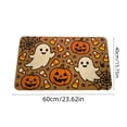 thumbnail image 3 of PoyoKee Halloween Front Door Mat, Ghost Jack O Lantern Welcome Mat, Stainproof Bathroom Rugs Kitchen Rug for Entryway Halloween Decorations, 16" x 24", 3 of 7