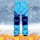 thumbnail image 2 of Pantalones Para Niños Moda Felpa Color Sólido Mantener Caliente A Prueba De Viento A Prueba De Agua Senderismo Al Aire Libre Pantalones De Esquí Azul Claro Odeerbi LM103-11776, 2 of 9