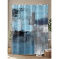 thumbnail image 4 of Fsddascl Blue Ombre Shower Curtain Set - 54" x 78" Washable Bathtub Curtain with 12 Hooks, Vintage Shabby Chic Abstract Aesthetics Waterproof Fabric Stall Shower Curtains for Bathroom/Bathtub Décor, 4 of 6
