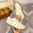 thumbnail image 3 of Polka Dot Sneakers Women Lace Up Flat Sneakers Low Profile Round Toe Dotted Sneaker Ladies Casual Dressy Sporty Shoes Daily Walking Soft Comfy Outdoor Footwear, 39, 3 of 5