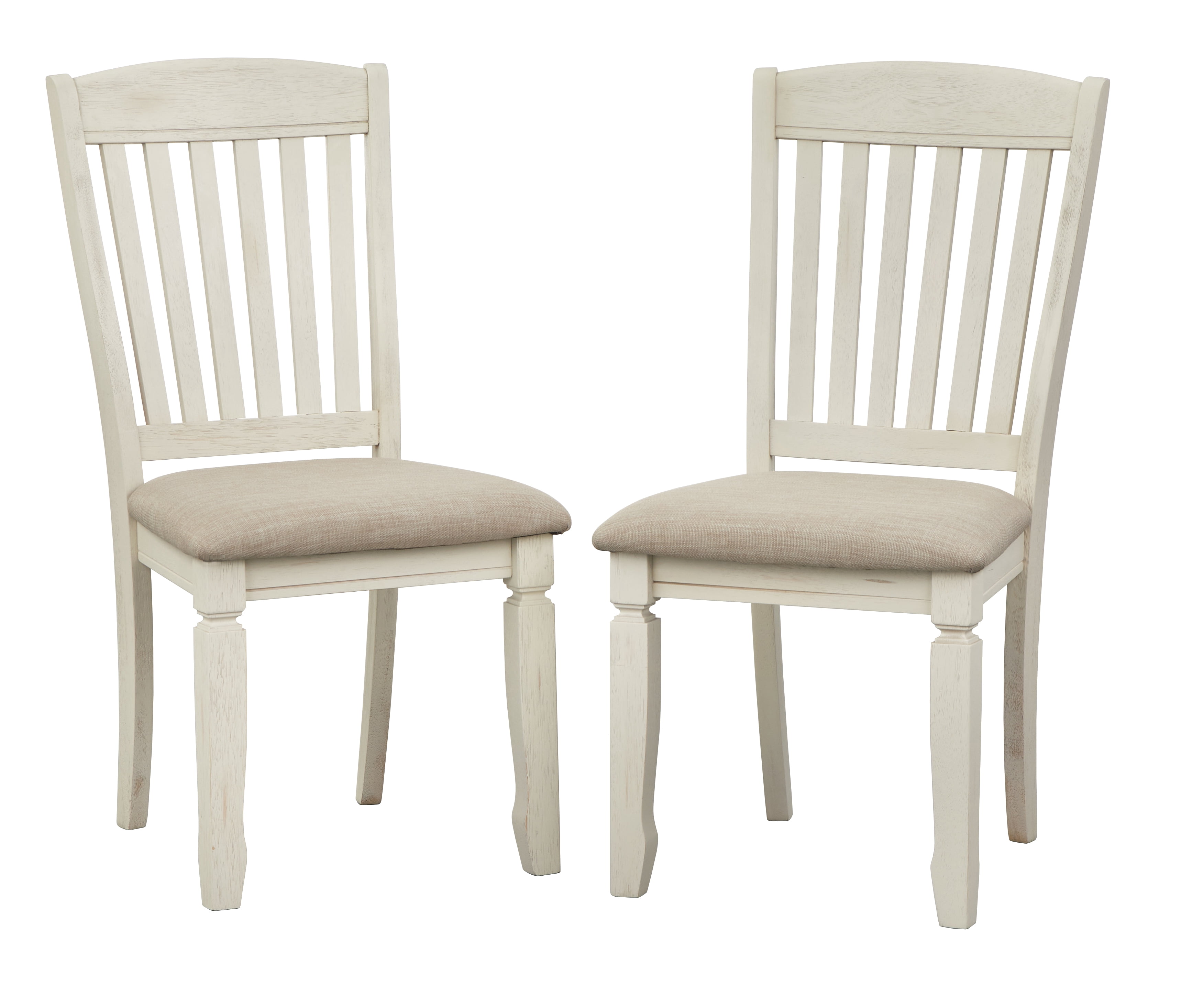 TMS Maryland 5-Piece Indoor Dining Set, Includes Drop-Leaf Table and Chairs, Walnut/Antique White