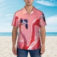 thumbnail image 2 of Fotbe Cool Flamingos Sunglasses Scene Camisa Hawaiana para Hombre Unisex – Camisa Casual de Verano con Botones de Manga Corta de Algodón y Lino,Medium, 2 of 7