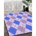 thumbnail image 3 of Ahgly Company Machine Washable Indoor Rectangle Transitional Medium Slate Blue Area Rugs, 6' x 9', 3 of 7