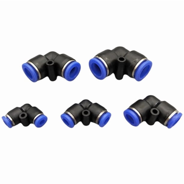 2pcs PVG "PV" 2 Way 4 6 8 10 12 14 16mm Tipo neumático tipo Conexión de codo Conector de tubería de plástico Ajuste rápido