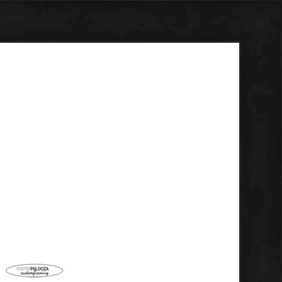 11.5x17 Flat Black Picture Frame - UV Acrylic, Foam Board Backing, Hanging Hardware