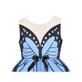 thumbnail image 4 of Girls Dress Blue Butterfly Embroidery Tulle Party Sleeveless Backless 7 Years, 4 of 6