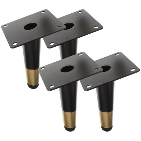 Masteelf 4 Pcs Black Sofa Legs Stable Furniture Leg 10X8X8CM