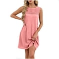 thumbnail image 2 of Neewe Nightgowns for Women Plain Scoop Neck Night Gown Sleeveless Sleepshirt Chemise Sleepwear Tank Sleep Dress S-2XL, 2 of 6