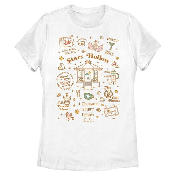 Womens Gilmore Girls Stars Hollow Collage T Shirt
