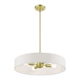 thumbnail image 3 of 46924-12 Livex Lighting Venlo - 4 Light Medium Drum Pendant In Timeless Style-12.75 Inches Tall and 22 Inches Wide-Satin Brass/Shiny White Finish, 3 of 10