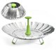 thumbnail image 5 of Cesta de vapor telescópica de acero inoxidable plegable con mango telescópico resistente al calor y pies antideslizantes para cocinar al vapor, 5 of 5