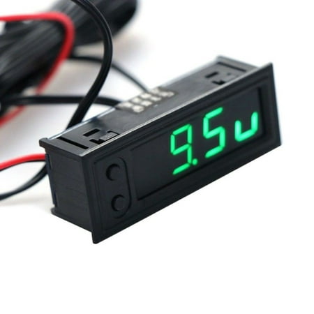

BAMILL Multifunctional Clock Car Temperature Battery Voltage Monitor Voltmeter DC 12V