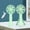 Green, variant on Handheld Portable Fan Mini Hand Fan, USB Rechargeable Personal Fan, Small Fan with 3 Speeds for Travel/Commute/Makeup(1 pack)