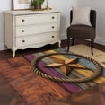 thumbnail image 3 of Retro Star Washable Area Rug 3x5 111 Rope Old Mottled Colorful Wood Wall Abstract Low-Profile Large Area Rugs with Non Slip Backing Indoor Floor Carpet for Entrance Living Room Bedroom Home Office, 3 of 9