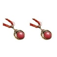 thumbnail image 4 of Destyer Collier de Style Bohème pour les Femmes – Unique Fait à la Main Pendentif N001-Rouge 2Set, 4 of 6