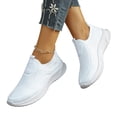thumbnail image 5 of CIENVNSTG Women'S Walking Shoes Slip On Athletic Running Sneakers Knit Mesh Comfortable Work Shoe Casual Breathable Lightweight Non Slip Sock Shoes White 37, 5 of 5