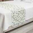 thumbnail image 2 of Botany Bed Runner, Simplistic Continuous Olive Branch Pattern, Decorative Accent Bedding Scarf for Hotels Homes and Guestrooms, King, White Pastel Green, by Ambesonne, 2 of 2