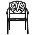 thumbnail image 3 of vidaXL 3 Piece Bistro Set Cast Aluminium Black, 3 of 5