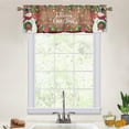 thumbnail image 2 of Skearow Rod Pocket Short Window Curtain Christmas Half Window Drapes Slot Top Kitchen Valance Xmas Cafe Tier Rod Pocket Curtain Panel Style-G 2pc-Tier Curtain: W:27.5''x H:24'', 2 of 6
