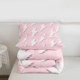 thumbnail image 5 of Erosebridal Cartoon Lightning Twin Comforter Sets,Pink And White Bedding Set For Girls Kids, Reversible 2 Pieces, 5 of 7