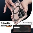 thumbnail image 5 of Magnetic for Samsung Galaxy 23 Ultra Case with Kickstand, [Compatible with MagSafe] [Military Grade Protection] Ring Stand Heavy Duty Drop Shockproof Rugged Phone Case for 23 Ultra - Rosegold, 5 of 7