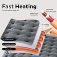 thumbnail image 4 of LNGOOR Extra Large Electric Heating Pad 16x30” - Comfort Relief for Back  Neck  Shoulders & More - 6 Heat Levels  4 Timer Settings  Auto Shut-Off  Machine Washable  Moist/Dry Relax, 4 of 7