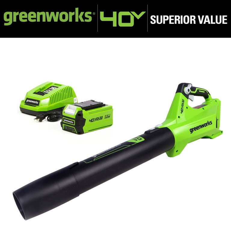 Greenworks 40V 120 mph 450 Cfm Axial Blower 2.5Ah Battery and