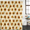 thumbnail image 2 of Beige Sunflowers Fall Bathroom Shower Curtains with 12 Hooks Polyester Waterproof Shower Curtain for Stalls and Bathtubs Thanksgiving Botanical Floral Decorative Bathroom Privacy Curtain 36x72 Inches, 2 of 9