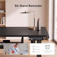 thumbnail image 4 of Kyspho 48" x 24" Electric Standing Desk with Keyboard Tray Adjustable Sit Stand up Desk with Headphone Hook & 4 Height Memory Pre-Set, Black, 4 of 10