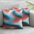thumbnail image 3 of GOSMITH  Mid Century Throw Pillow Cushion Cover, Simple 2 Colored Drop Shapes Abstract Symmetrical Grid Greyscale Background, Decorative Square Accent Pillow Case,, 3 of 5