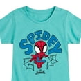 thumbnail image 3 of Marvel Spider-Man And His Amazing Friends - Doodle Spidey - Toddler and Youth Girls Fitted Short Sleeve Tee, 3 of 5
