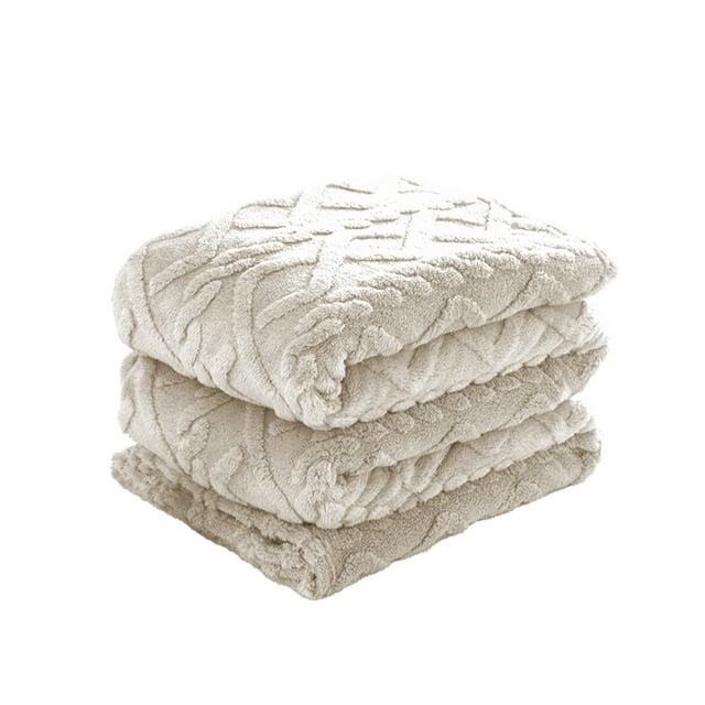 Deeceymbur Fleece Blanket Soft Warm Cozy Throws for Couch Bed Sofa Office Travel Versatile All Season Gift Nylon Microfiber Reversible Decorative