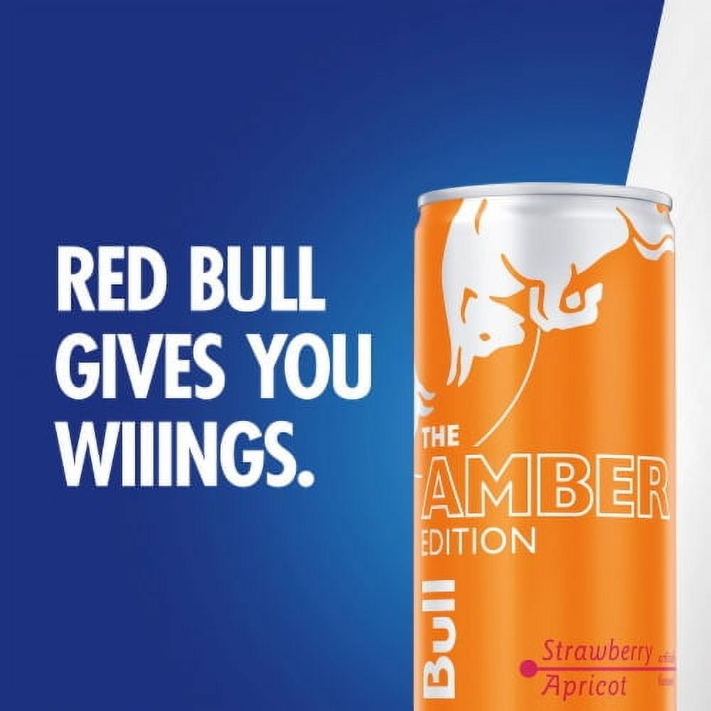Pack of 2 - Red Bull Amber Edition Strawberry Apricot Energy Drink 8.4 fl oz
