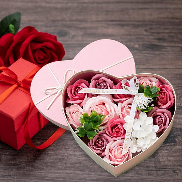 Ramo de flores artificiales de jabón, flores, rosas, regalos, adorno, jabón de ño, decoración del Día de San Valentín para bodas, novias, mamás y ,