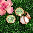 thumbnail image 2 of Koyal Wholesale Compact Mirror Flower Girl Wedding Gift, Rose Gold, Tropical Monstera Palm Leaves, 1-Pack, 2 of 5