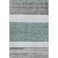 thumbnail image 2 of Addison Rugs Mayfield Premium Machine Washable Transitional Stripes Teal Rectangle Rug, 8' X 10' Machine Washable Transitional Stripes Teal Oversized Sherpa Throw Blanket, 2 of 7