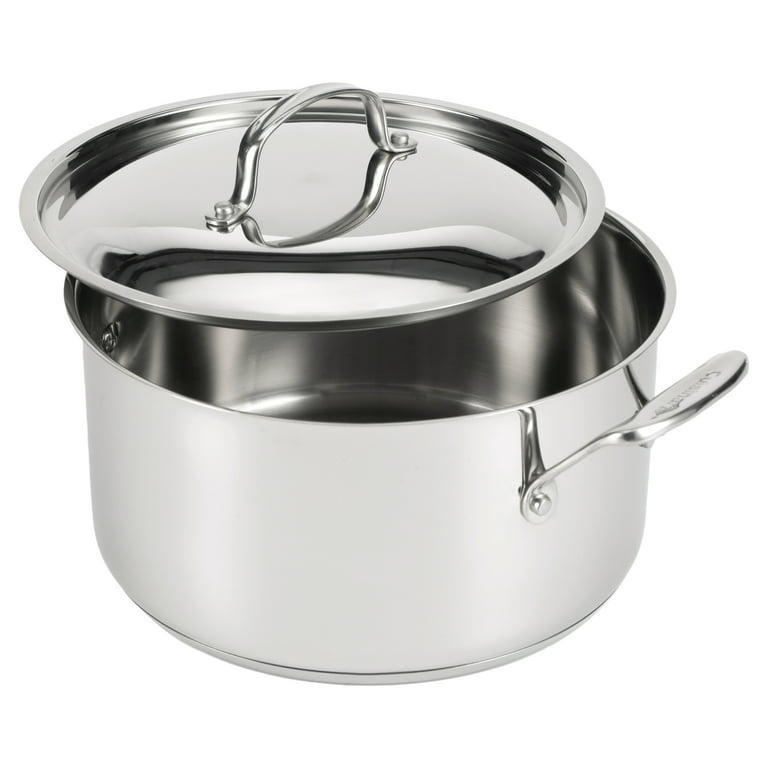 Chef's Classic Enamel on Steel Stockpot with Cover (12 Qt. - White), Cuisinart