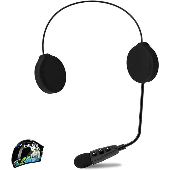 EJEAS E1  Motorcycle Helmet Bluetooth Headset, Bluetooth 5.1 Helmet Speaker with Auto Answering Call and Noise Reduction Function, Motorcycle Helmet Headphone Can Connect 2 Mobile Phones