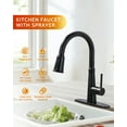 thumbnail image 5 of Wowow Oil Rubbed Bronze Single-Handle High Arc Stainless Steel Kitchen Faucet with Pull-Down Sprayer, 5 of 7