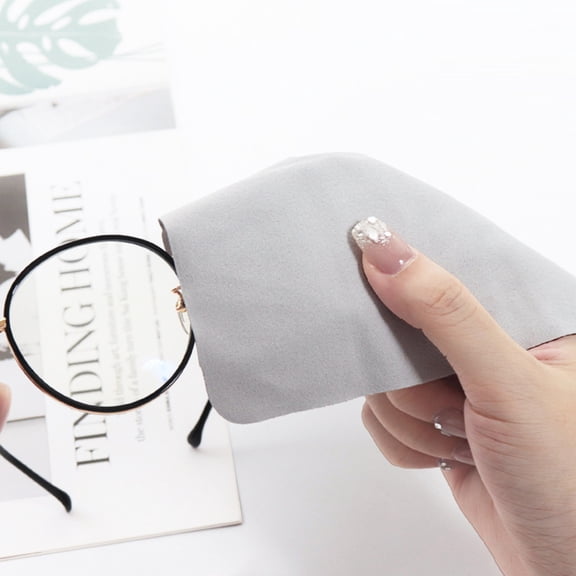 Zeyigg Suede Lens Cleaning Cloth for Glasses & Phone Screen, Anti Scratch Microfiber Cloth for Camera Lens Monitor Electronics, Gentle Cleaning,Gray