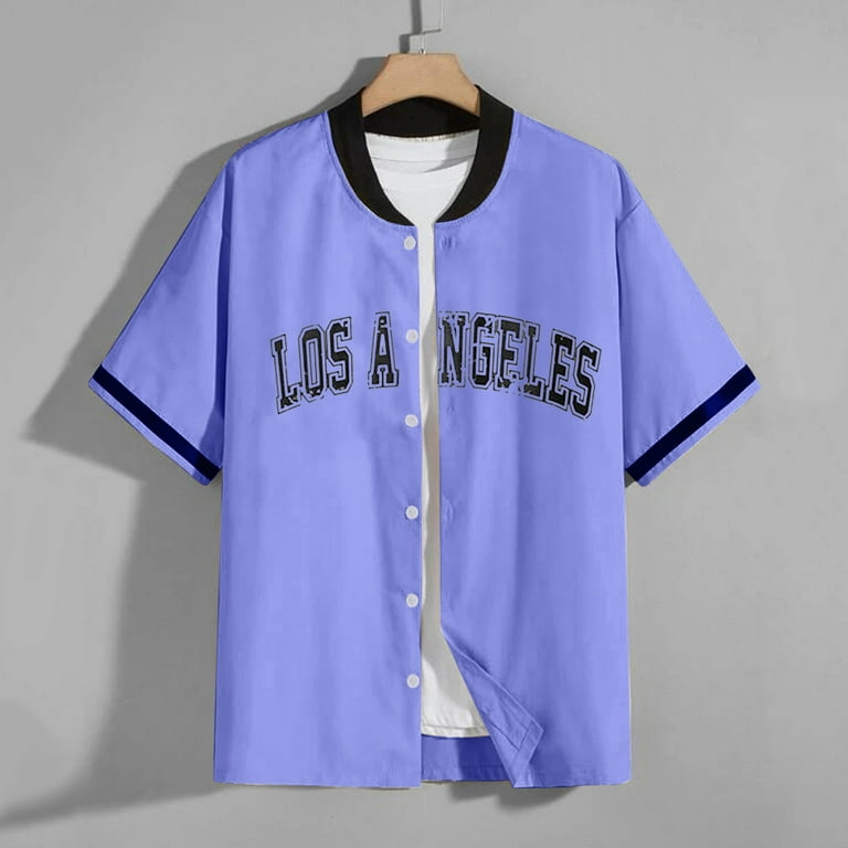 GLVSZ Mens Baseball Jersey Button Down Shirts Short Sleeve Hipster Hip Hop Active Team Sports Uniforms Tshirts Softball Sports Active Tee - Walmart.com GLVSZ Mens Baseball Jersey Button Down Shirts Short Sleeve Hipster Hip Hop Active Team Sports Uniforms Tshirts Softball Sports Active Tee - Walmart.com